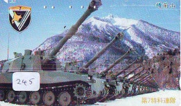 Télécarte JAPON *MILITARY TANK  TANK (245) War Tank * MILITAIRY LEGER ARMEE - Army