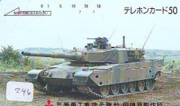 Télécarte JAPON *MILITARY TANK  TANK (246) War Tank * MILITAIRY LEGER ARMEE - Esercito