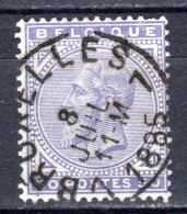 BELGIEN, 1883 Freimarke König Leopold II., Gestempelt - 1883 Léopold II