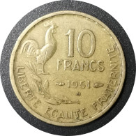 Monnaie France - 1951 "B" - 10 Francs Guiraud - 10 Francs