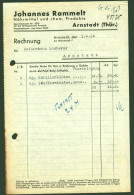 Arnstadt Thüringen 1954 Rechnung " Johannes Rammelt Nährmittel U Chemische Produkte " - Alimentare