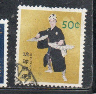 RYUKYU ISLANDS US POSSESSIONS IN JAPAN 1961 1964 DANCER 50c USED USATO OBLITERE' - Ryukyu Islands