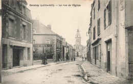 Savenay * La Rue De L'église * Mercerie Victor BRUN * Boucherie * Villageois - Savenay