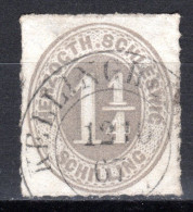 SCHLESWIG-HOLSTEIN, 1867 Freimarke Ziffer Im Oval, Gestempelt - Schleswig-Holstein