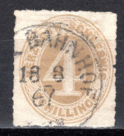 SCHLESWIG-HOLSTEIN, 1865 Freimarke Ziffer Im Oval, Gestempelt - Schleswig-Holstein