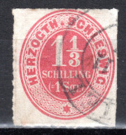 SCHLESWIG-HOLSTEIN, 1865 Freimarke Ziffer Im Oval, Gestempelt - Schleswig-Holstein