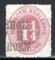 SCHLESWIG-HOLSTEIN, 1865 Freimarke Ziffer Im Oval, Gestempelt - Schleswig-Holstein