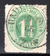 SCHLESWIG-HOLSTEIN, 1865 Freimarke Ziffer Im Oval, Gestempelt - Schleswig-Holstein