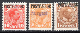 DÄNEMARK, 1919/20 Postfähre (Paket) Marken, Ungebraucht * (*) - Paketmarken