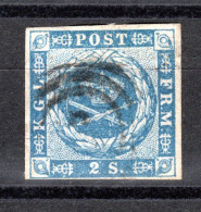 DÄNEMARK, 1854 Freimarke Kroninsignien Im Lorbeerkranz, Gestempelt - Used Stamps