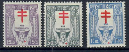 BELGIO 1925 PRO TUBERCOLOSI SERIE COMPLETA MH/* - Neufs