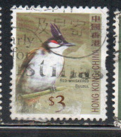 HONG KONG 2006 2010 BIRDS RED-WHISKERED BULBUL 3$ USED USATO OBLITERE' - Used Stamps