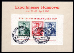 BIZONE, 1949 Exportmesse Hannover Blockausgabe, Gestempelt - Used