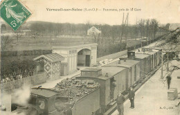 VERNEUIL SUR SEINE Panorama Pris De La Gare (train) - Verneuil Sur Seine