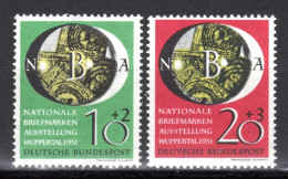 DEUTSCHLAND BRD, 1951 Nationale Briefmarken Ausstellung Wuppertal, Postfrisch ** - Ungebraucht