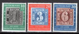 DEUTSCHLAND BRD, 1949 100 Jahre Deutsche Briefmarken, Postfrisch ** - Ungebraucht