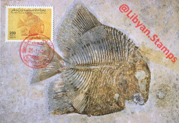 LIBYA 1996 Fossils "Mesodon Macrocephalus" (maximum-card) #2 - Fósiles