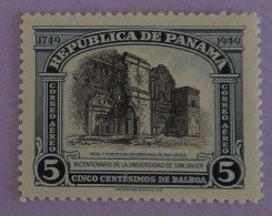 PANAMA YT PA 109 NEUF**MNH" BICENTENAIRE DE L UNIVERSITE SAINT FRANCOIS XAVIER" ANNÉE 1949 - Panama