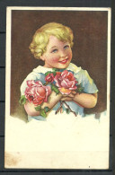 ESTONIA Estland 1939 O RIISIPERE Domestic Post Card To Nõmme Redirected/sent Back Girl With Flowers - Estonie