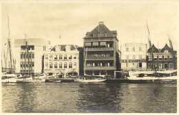 Curacao, N.W.I., WILLEMSTAD, Waterfront, Horn Line 1930s Spritzer RPPC Postcard - Curaçao