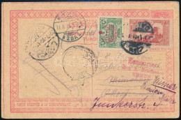 Törökország 1916 Díjkiegészített Cenzúrázott Levelezőlap Münchenbe, Továbbküldve - Sonstige & Ohne Zuordnung
