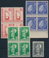 ** Izland 1939 Mi 204-207, Közte Négyestömbök (Mi EUR 157,-) - Altri & Non Classificati