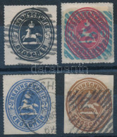 O Német államok - Braunschweig 1865 Mi 17-20 (Mi EUR 910.-) (2 Bélyeg Ollóval Vágva / 2 Stamps Cut With Scissors) - Otros & Sin Clasificación