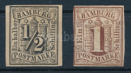 (*) Német államok - Hamburg 1859 Mi 1+2 (Mi EUR 140,-) - Otros & Sin Clasificación