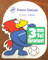 TICKET TÉLÉPHONE FOOTIX FRANCE 98 FOOTBALL PREPAID PREPAYÉE CALLING CARD NO TELECARTE PHONECOTE SCHEDA PHONECARD - Biglietti FT