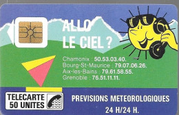 CARTE-PUBLIC-1988-F 25-SO2-50U- N°Série Pe 0568-ALLO LE CIEL-UTILISEE-TBE - 1988