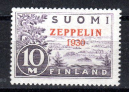 FINNLAND, 1930, Luftschiff "Graf Zeppelin", Postfrisch ** - Neufs