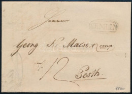 1840 Levél 12kr Portóval "SEMLIN" - Pesth - Otros & Sin Clasificación