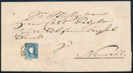 1859 15kr I. Típus Levélen / Type I. On Cover "PRESSBURG" - Neusohl - Andere & Zonder Classificatie