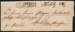 1859 20kr Portós Levél "Skalitz" Kézi + "K.K. FAHRENDES POSTAMT No.3." Bélyegzéssel / Unpaid Cover - Altri & Non Classificati