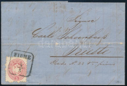 1864 5kr Levélen / On Cover "FIUME" - Trieszt. Signed: Ferchenbauer - Sonstige & Ohne Zuordnung