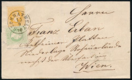 1870 2kr + 3kr (vízjeles) Levélen / 2kr + 3kr (with Watermark) On Cover "SZOMBATHELY" Signed And Identification: Seitz - Other & Unclassified