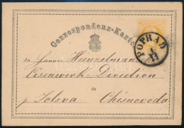 1870 2kr Díjjegyes Levelezőlap / PS-card "POPRÁD" - Sonstige & Ohne Zuordnung