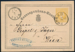 1871 2kr Díjjegyes Levelezőlap "POPRAD" - Wien - Other & Unclassified