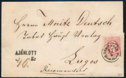 1871 3 X 5kr Közte Pár (a Hátoldalon Bontásnál Elvágva) Ajánlott Levélen "TEMESVÁR Vorst. Fabrik" - Lugos - Other & Unclassified