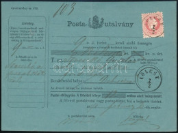 1871 Postautalvány 5kr Bélyeggel / Money Order "KÖLCSE" - Other & Unclassified