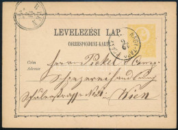 1871 2kr Díjjegyes Levelezőlap / PS-card "NAGY-TAPO(L)CSÁNY" - "WIEN" - Autres & Non Classés