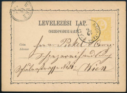 1871 2kr Díjjegyes Levelezőlap / PS-card "NAGY-TAPO(L)CSÁNY" - "WIEN" - Otros & Sin Clasificación