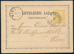 1871 2kr Díjjegyes Levelezőlap / PS-card "POZSONY VÁROS" - "WIEN" - Autres & Non Classés
