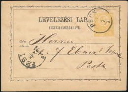 1871 2kr Díjjegyes Levelezőlap / PS-card "PÉCS" - "PEST" - Otros & Sin Clasificación