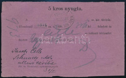 ~1883 5kr Távirati Díjnyugta, Ritka! (sérült Sarok / Damaged Corner) - Other & Unclassified