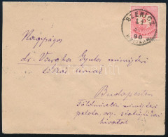 1890 5kr Levélen / On Cover "SZENICZ / NYITRA M." - Otros & Sin Clasificación