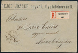 1894 3 X 5kr Ajánlott Levélen "GYULAFEHÉRVÁR" - Abrudbánya - Otros & Sin Clasificación