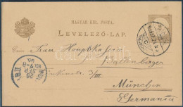 O 1895 2 Db 2kr Díjjegyes Levelezőlap "FIUME" Bélyegzéssel - Otros & Sin Clasificación