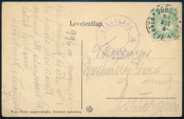 1911 Dobsina Jégbarlang Képeslap Turul 5f Bérmentesítéssel "DOBSINA / BÁNRÉVE 49. SZ." Mozgóposta Bélyegzéssel - Otros & Sin Clasificación