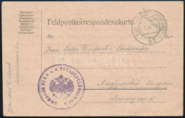 1915 Tábori Posta Levelezőlap, "KOMMANDO DER K.u.k. PFERDEFELDBAHN Nr. 4" + "HFP 22" - Sonstige & Ohne Zuordnung